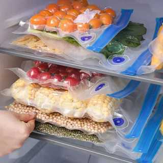 10 件裝無 BPA 可重複使用自封拉鍊冰箱食品儲存真空塑料袋