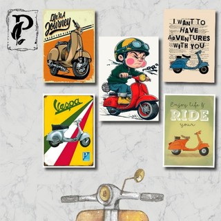 Display.id Vespa 滑板車牆壁裝飾木製海報牆壁裝飾