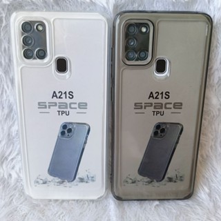 SAMSUNG HP 三星 A21S 透明空間外殼軟殼透明矽膠和手機背面保護相機