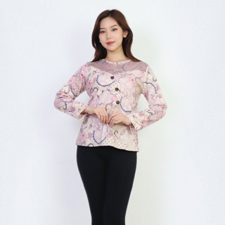 女式 Combi Brukat 蠟染襯衫上衣 335 Mrs1