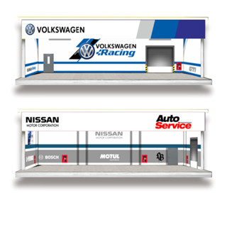 KARIMAKE 車庫立體模型車庫 1/64 車庫 NISSAN RWB BMW VW PANDEM 帶 LED