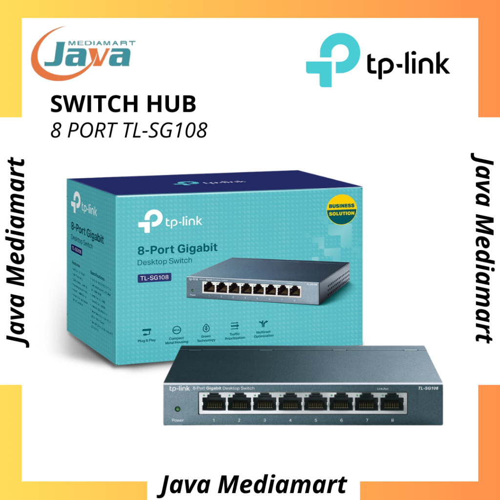 交換機集線器 8 端口 Tp-Link TL-SG108 千兆台式機鋼殼 Tp Link