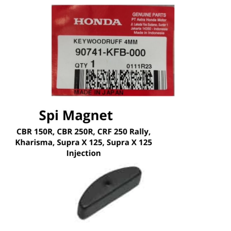 Spi 磁鐵鑰匙 Woodruf 4 毫米 CBR 150R CBR 250R CRF 250 Rally Kharis