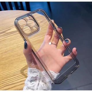 HITAM HP 軟殼外殼 OPPO RENO 13F 5G/OPPO A5 PRO 5G 矽膠殼黑色透明透明手機背面保