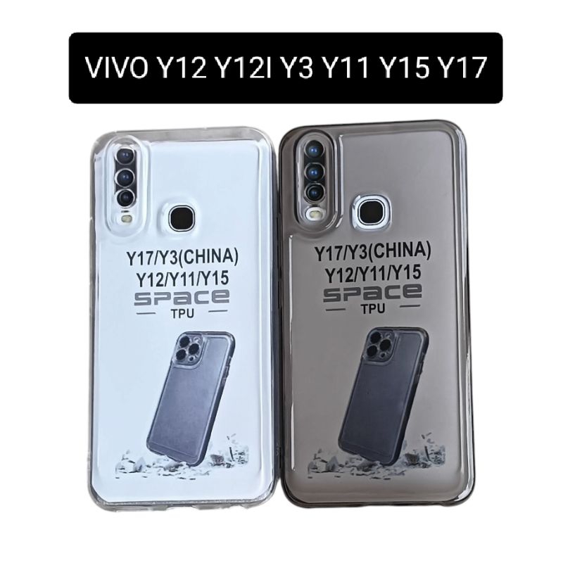 HITAM PUTIH CASE CLEAR AIR BAG VIVO Y12 Y12I Y3 Y11 Y15 Y17矽