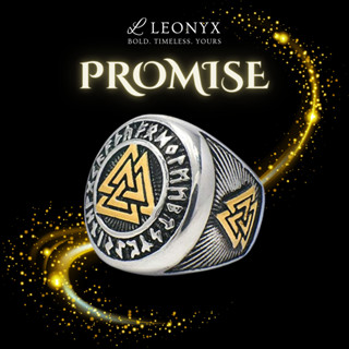 Leonyx Promise Viking Valknut 戒指符文北歐符號男性奢華設計