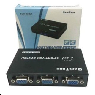 VGA 切換器手動 Gaintech 2 埠 2 合 1 數據切換器