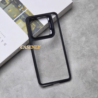 硬殼 Hybird 金屬鏡頭支架豪華防震透明透明相容 Redmi Note 14 4G Note 14 5G