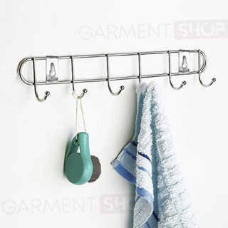 GANTUNGAN CORNEL STORE Good 6 Point 不銹鋼 WC 房間門牆衣架洗衣晾衣繩