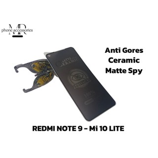 LAYAR 鋼化水凝膠陶瓷啞光間諜 REDMI NOTE 9 Mi 10 LITE 防刮隱私全非包裝螢幕