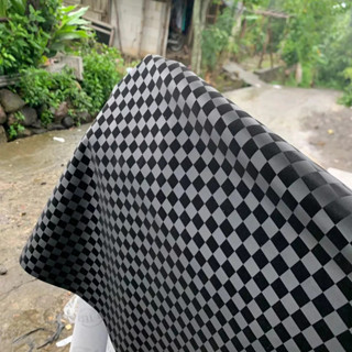 3D 國際象棋圖案摩托車座椅皮革板 100 x 140 釐米耐用摩托車座椅裝飾