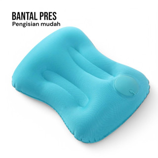 NKE 便攜式旅行充氣氣枕 Aeros Pillow F8057 藍色按壓枕