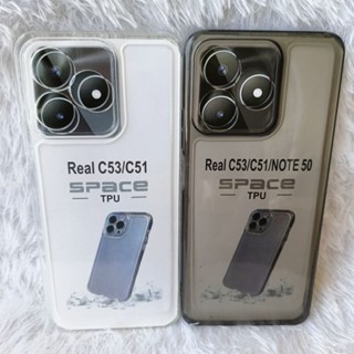 HP Clear Space Case 軟殼 Realme C51/C51S/C53/Note 50 透明矽膠和手機背面