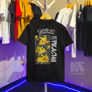 KATUN 皮卡丘 POKEMON 兒童上衣 Distro 動漫動漫卡通風格男女通用 100 純棉精梳 30s