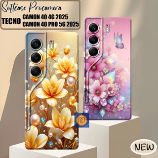 Tecno Camon 40 4G 柔性外殼 Tecno Camon 40 Pro 4G 2025 花卉圖案現代外殼橡膠