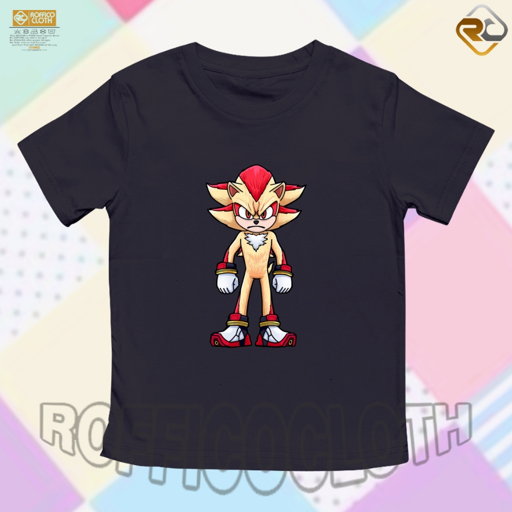 童裝兒童 T 恤 SUPER SHADOW SONIC SONIC SONIC MOVIE 3 SONIC The He