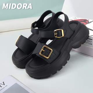 Hitam Midora 女士果凍涼鞋韓國女士富士涼鞋黑色/咖啡色/卡其色 NO.970