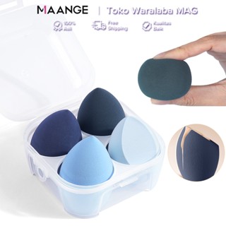 BEAUTY BLENDER MAANGE 4 件化妝海綿美容攪拌器套裝化妝海綿用於粉底攪拌器,帶蛋盒和 1 個支架,完