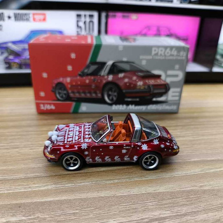 PORSCHE POP RACE 保時捷 964 Singer Targa 聖誕節 2023 PR64-83 紅色