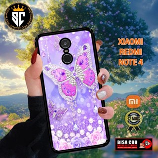 REDMI XIAOMI 手機殼小米/紅米 NOTE 4 蝴蝶圖案適合所有型別的手機光面 2D 硬殼軟殼