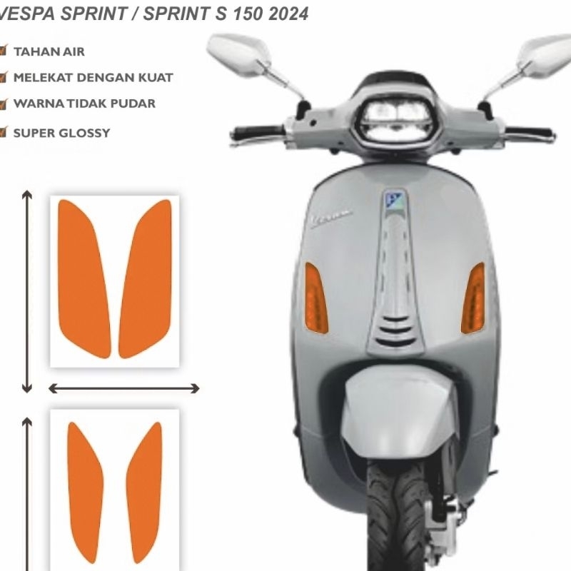 一套vespa sprint s 150轉向燈貼紙前後