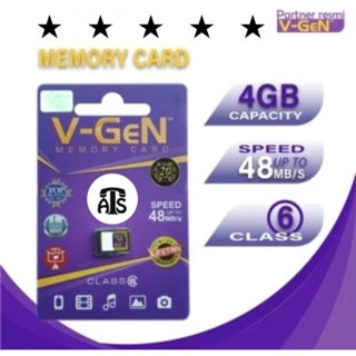 原裝 Vgen Class 6 記憶體 4GB 4 GB 手機配件存儲卡音頻媒體播放器 MP3 MP4 播放器電腦資料儲存