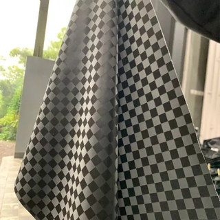 3D 國際象棋圖案摩托車座椅皮革板 100 x 140 釐米耐用摩托車座椅裝飾