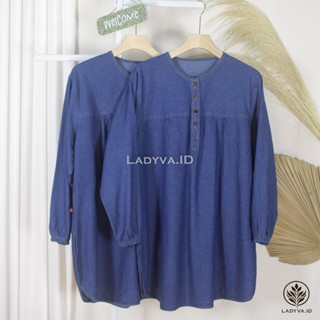 KEMEJA 女式牛仔褲襯衫 JUMBO LD 130 LD 115 高階牛仔大廓形襯衫