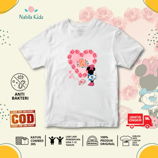 KATUN PREMIUM 兒童 Distro T 恤迷你滑鼠自印迷你滑鼠卡通人物圖案女孩棉精梳 30 年代病毒