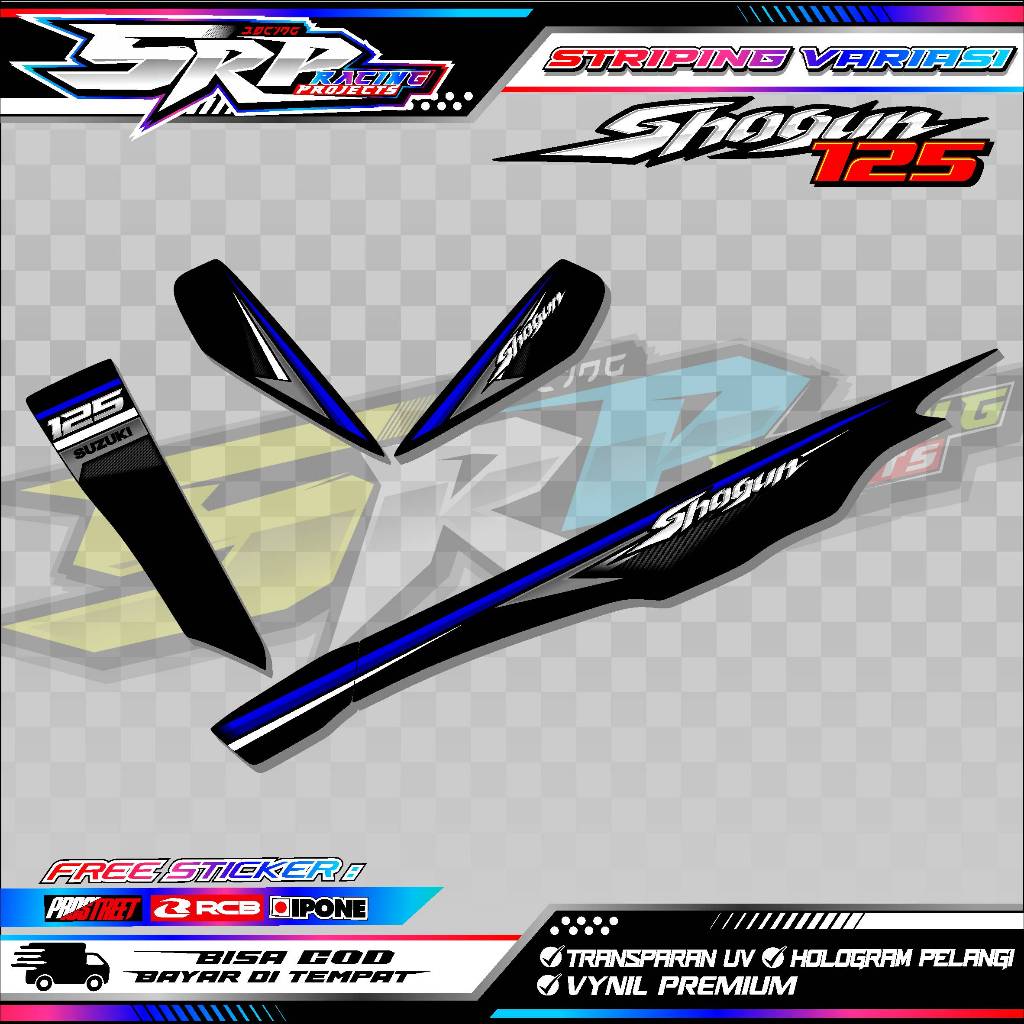 SUZUKI SHOGUN 125 摩托車變體的條紋變化 SUZUKI SHOGUN 125 貼紙列表