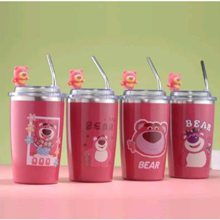 TERMOS LOTSO BEAR 不銹鋼病毒不倒翁 500ML 優質免費吸管保溫杯 LOTSO 飲水杯 500ML 草