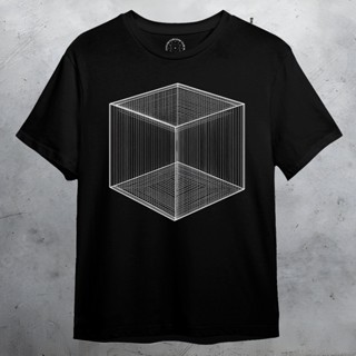 3D Wireframe Cube DM0977 原創高階發行 T 恤 3D 線框 DM097