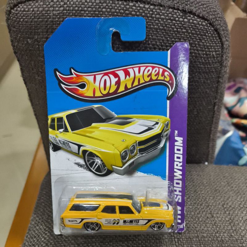 Hot Wheels 70 Chevelle SS Wagon HW 陳列室 Mooneyes 黃色月亮眼睛
