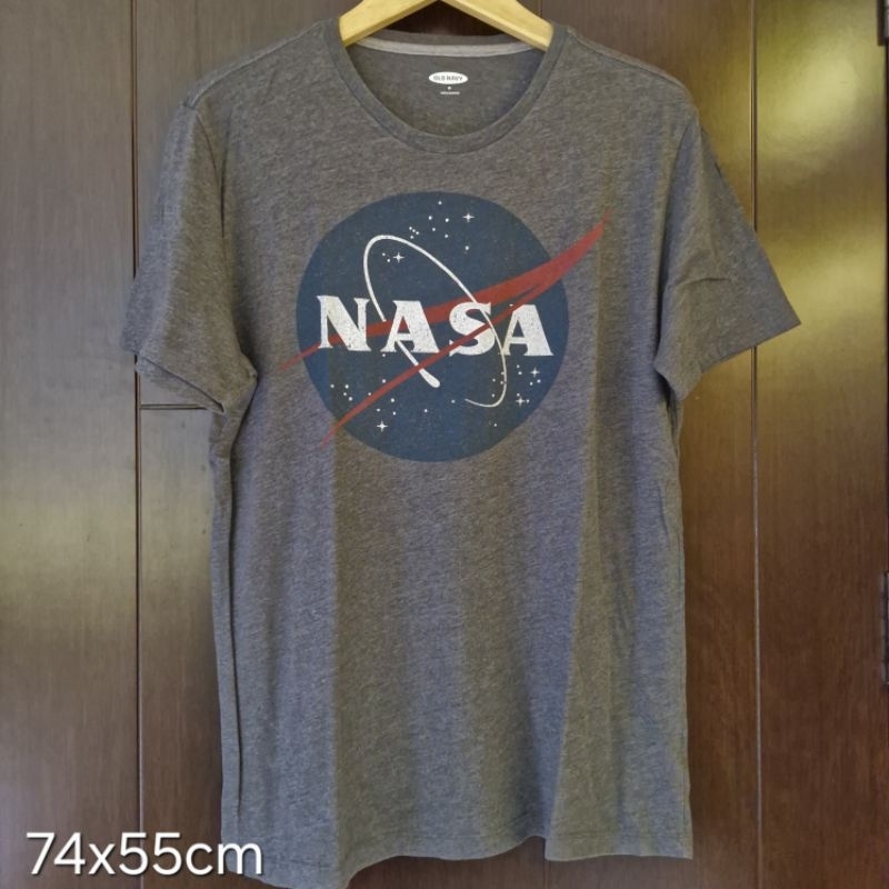 NASA 美國國家航空航天局藍灰色 T 恤 T 恤復古 T 恤復古 T 恤