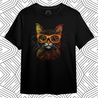3D Cat WearingWear Original Premium Distro T 恤 3D 貓戴眼鏡 V4 DM