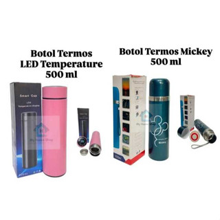 Termos 保溫杯智慧 LED 顯示溫度保溫瓶米奇不銹鋼耐熱耐寒不倒翁保溫瓶 500 毫升