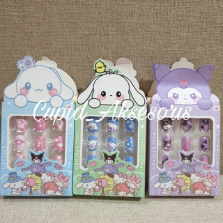三麗鷗 兒童和成人假指甲玩具美甲圖案 SANRIO KUROMI MY MELODY CINNAMONROLL