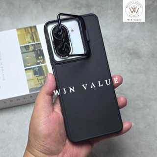 案例 Poco C71 案例法蘭絨站立馬卡龍黑環 WV 相機