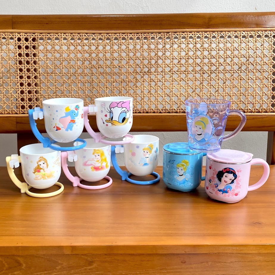 不銹鋼塑料牙刷杯適合兒童迪士尼米奇米妮唐納德高飛冥王星公主極光灰姑娘愛麗兒可愛美女小飛象縫線麥克蘇利