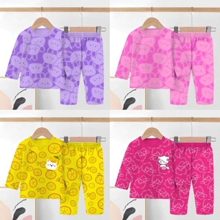 ODOM 女孩長袖套裝/女孩睡衣/嬰兒套裝
