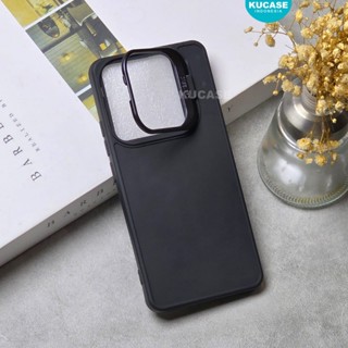 Case Poco M7 Pro 保護套法蘭絨立式馬卡龍黑環相機 Kucase