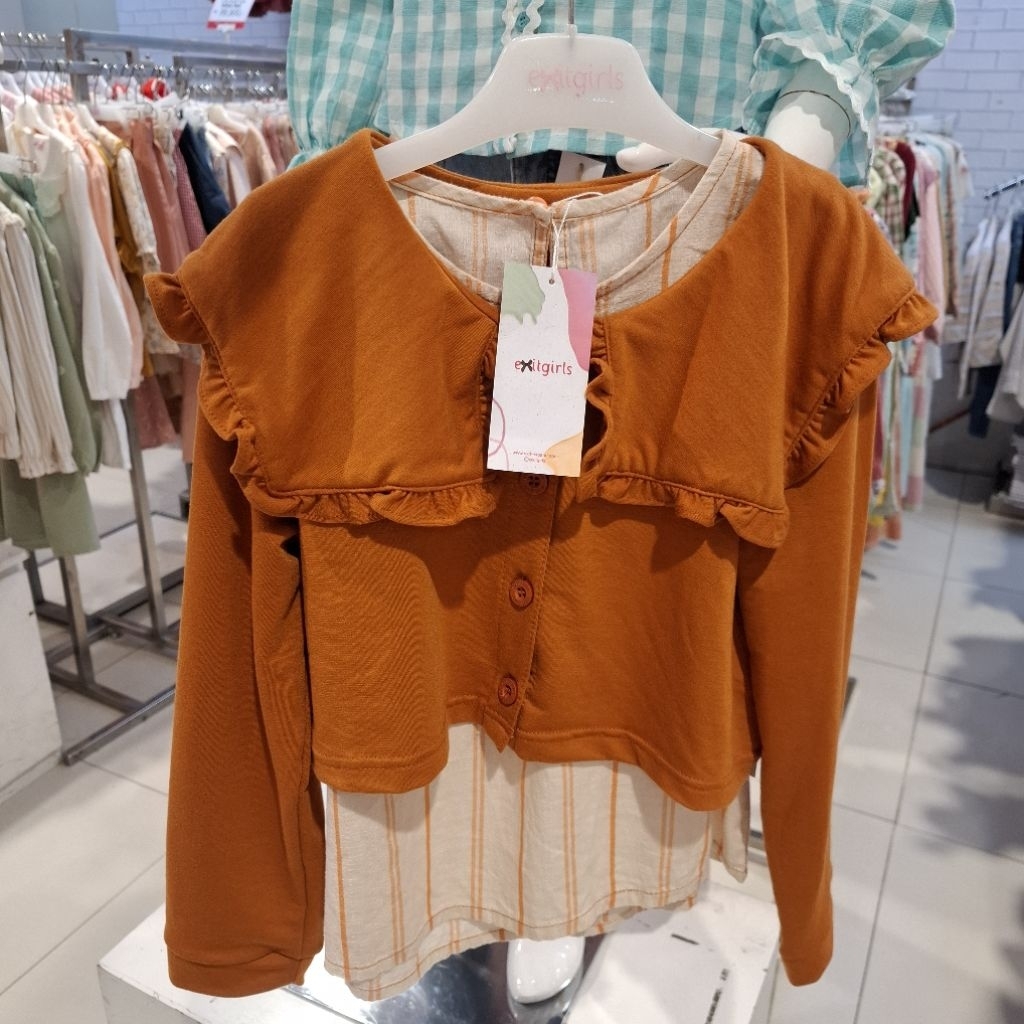 EXIT GIRLS GIRLS GIRLS 外套一套長袖年齡 5-14 歲原創