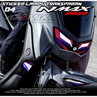 Code 04 全新 NMAX 摩托車燈變體貼紙全新 NMAX 燈貼紙 2022 高階清單