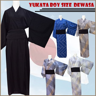 Yukata ADULT 男式浴衣和服日本日本可零售或批發