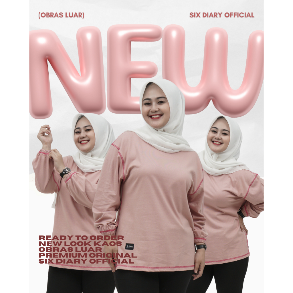 Six Diary 官方女式大碼上衣 T 恤搭配純色長袖 2026 年最新款