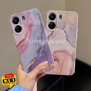 軟殼 Hp Redmi 13C Poco C65 Marbel Motif Case Pro 相機靈活時尚女孩保護殼最新