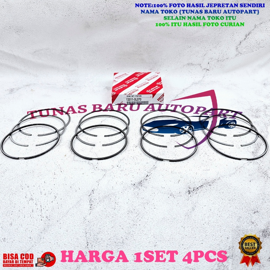 豐田 Seher 環活塞完整標準 TOYOTA HILUX VIGO 2KD 2.5 2500CC 1SET