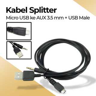 Micro USB 轉 AUX 3.5mm USB 公頭分線器電纜