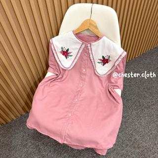 KATUN Clara 襯衫水手蕾絲棉質女式 Coquette 上衣花卉刺繡棉質材料 L-XL