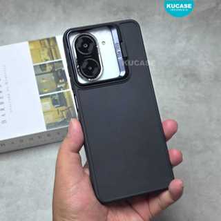 手機殼 Redmi A5 手機殼法蘭絨立式馬卡龍黑環相機 Kucase